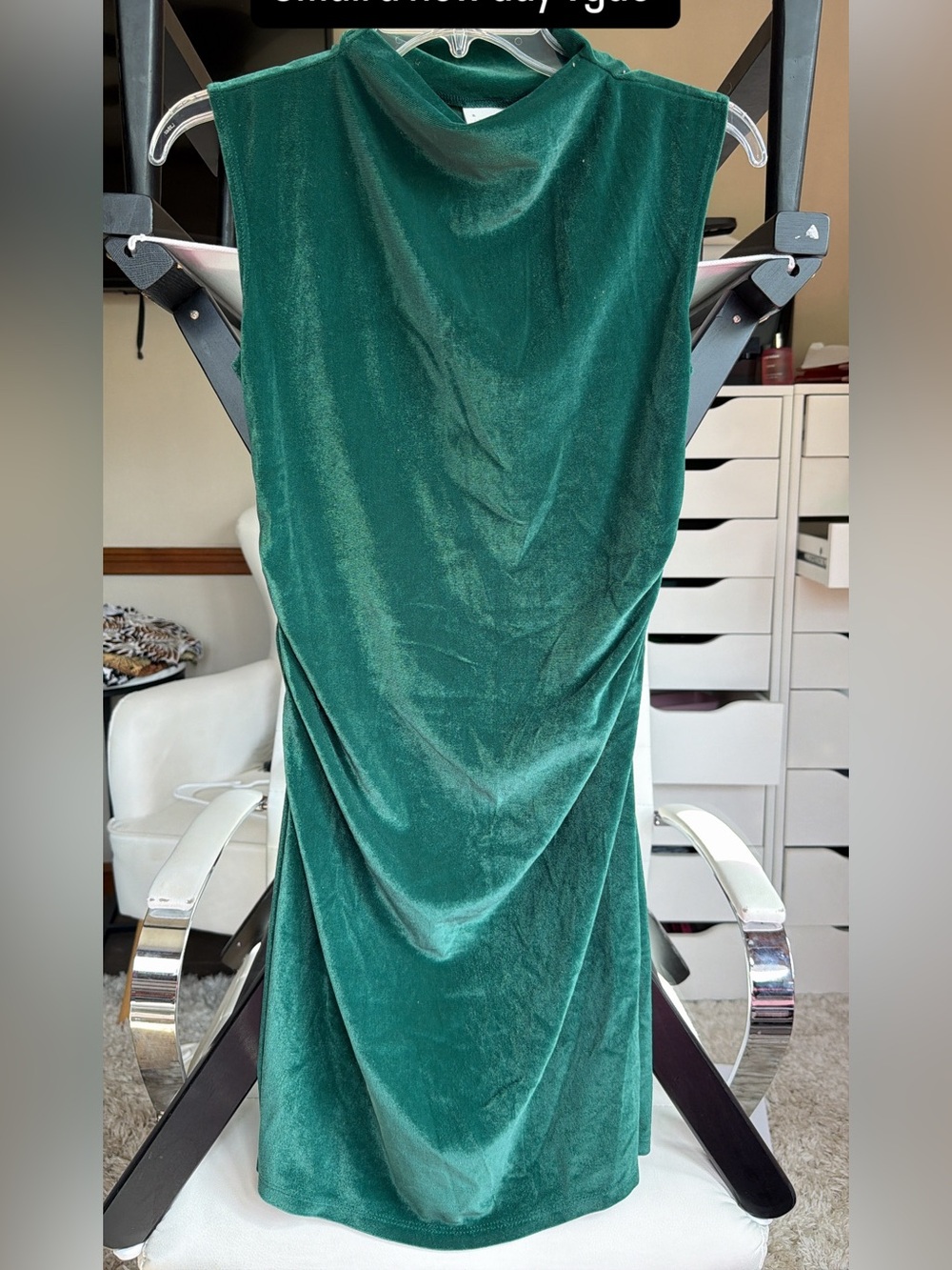 A new day green velour dress
